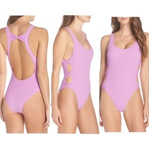 Isabella rose bow cut out open back 1 piece swim FINAL PRICE NO OFFERS